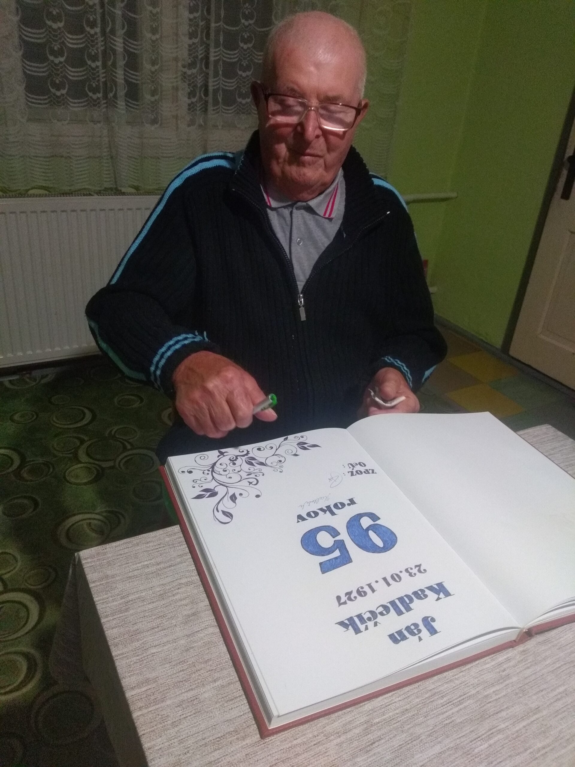 Návšteva u pána Kadlečíka pri príležitosti jeho 95. narodenín 1